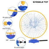 1pc/2-in-1 Kids' Rotating Water Sprinkler Toy, Summer Water Play for Children, Garden Fun, Parent-Child Interaction, Durable ABS Material, Ideal for Ages 3+, Keeps Gardens/Lawns Wet – Creative Gift for Halloween, Christmas, Easter,